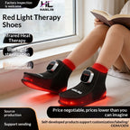 Red Light Heated Slippers, Rechargeable Foot Warmer Shoes