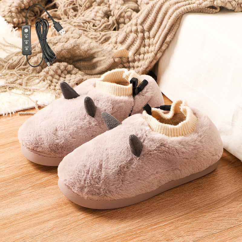 USB Foot Warmer, Electric Heated Shoes with Soft Velvet