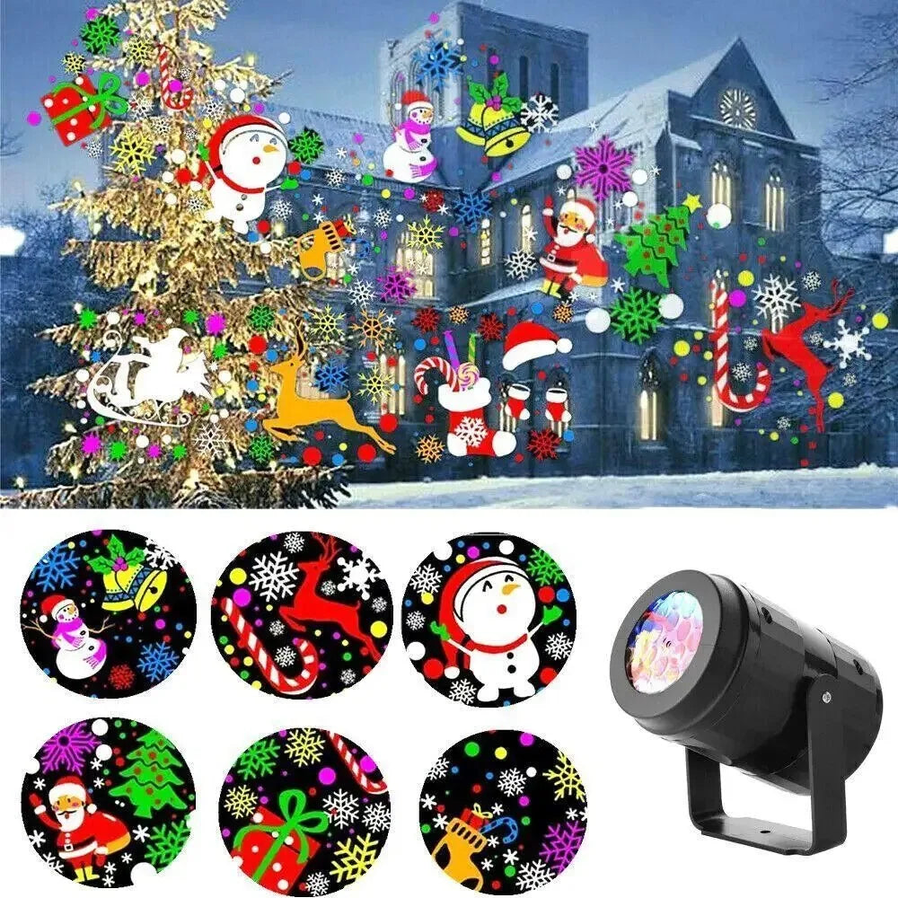 Christmas Projector Light, Rotating Snowflake LED Outdoor Decor