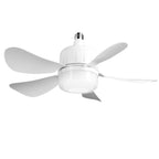 Socket Fan Light with Remote, Dimmable LED Ceiling Fan 12W