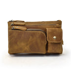 Men's Leather Waist Bag Crossbody Chest Bag