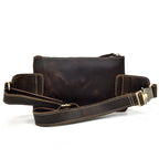 Men's Leather Waist Bag Crossbody Chest Bag