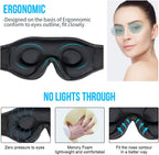 Bluetooth Sleep Mask with Built-in Speakers, Blackout