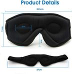 Bluetooth Sleep Mask with Built-in Speakers, Blackout