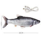 Flopping Fish Cat Toy, USB Rechargeable Moving Fish Plush