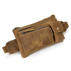 Men's Leather Waist Bag Crossbody Chest Bag