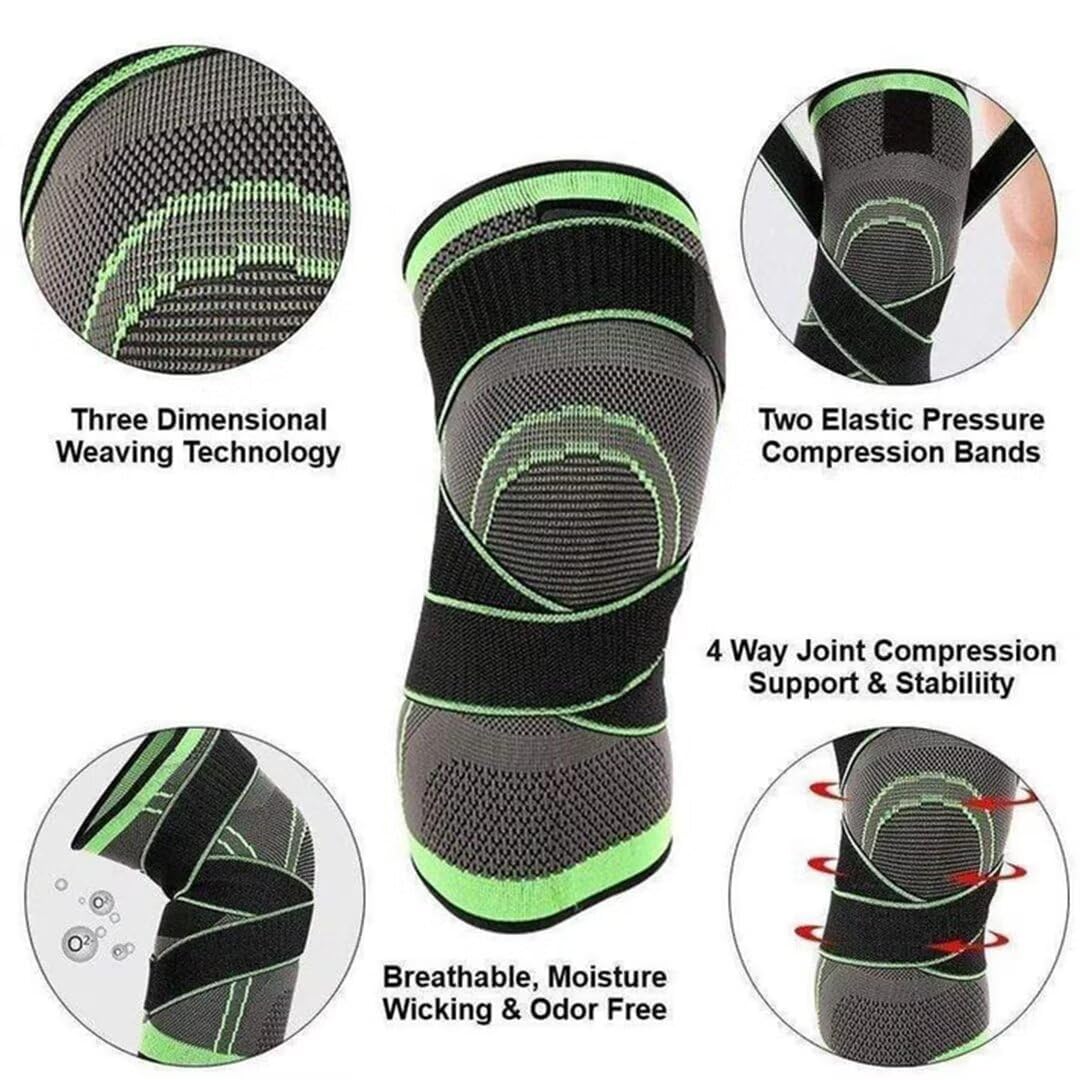 Adjustable Knee Support Wrap with Compression Straps, Unisex