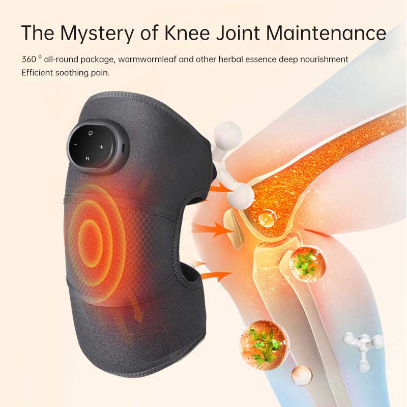 Heated Knee Massager with Vibration, 3-in-1 Knee Elbow Shoulder