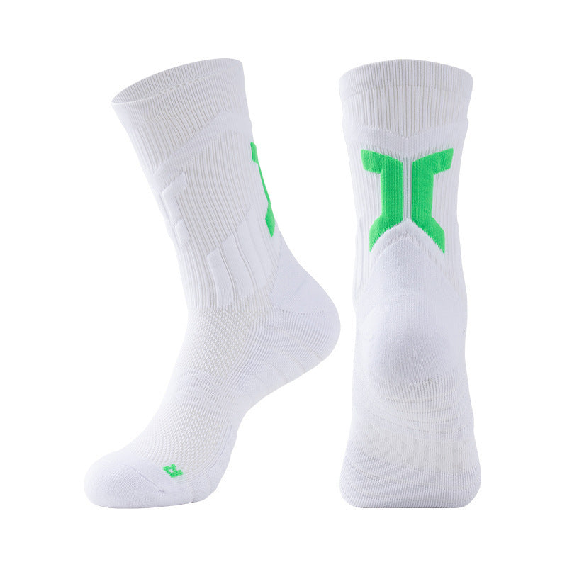 Thick Cushioned Crew Socks, High Top Terry Sole Sports Socks