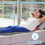 Heated Full Body Massage Mat with 10 Vibration Motors & Neck Massager