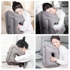 Inflatable Travel Nap Pillow for Airplane and Office Desk