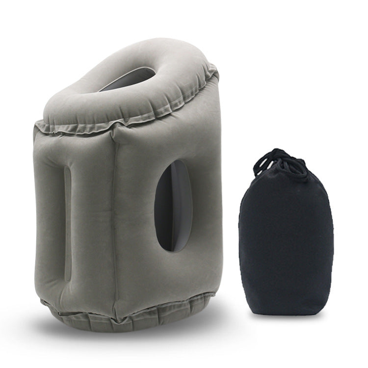Inflatable Travel Nap Pillow for Airplane and Office Desk