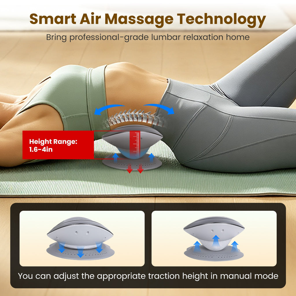 Electric Lumbar Back Stretcher with Air Lift, Heat & Vibration