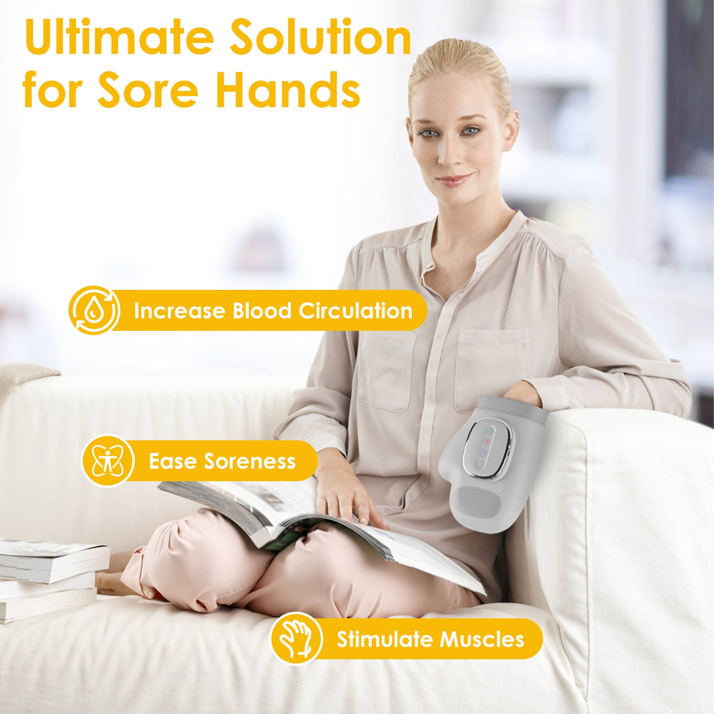 Heated Hand Massager with Compression, Cordless, 14 Airbags