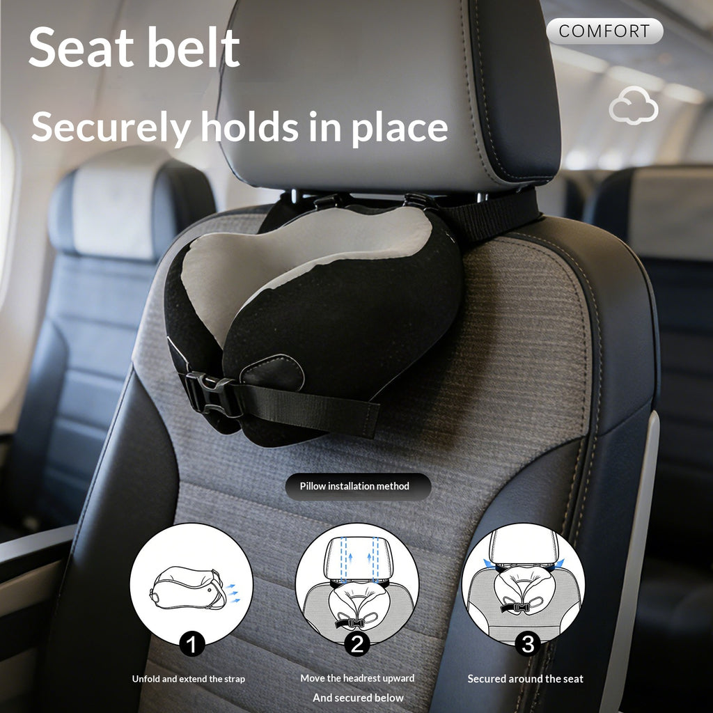 Travel Sleep Set: Memory Foam Neck Pillow and Eye Mask