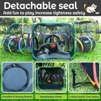 Portable Cat Enclosure, 7-in-1 Outdoor Catio with Tent & Tunnel