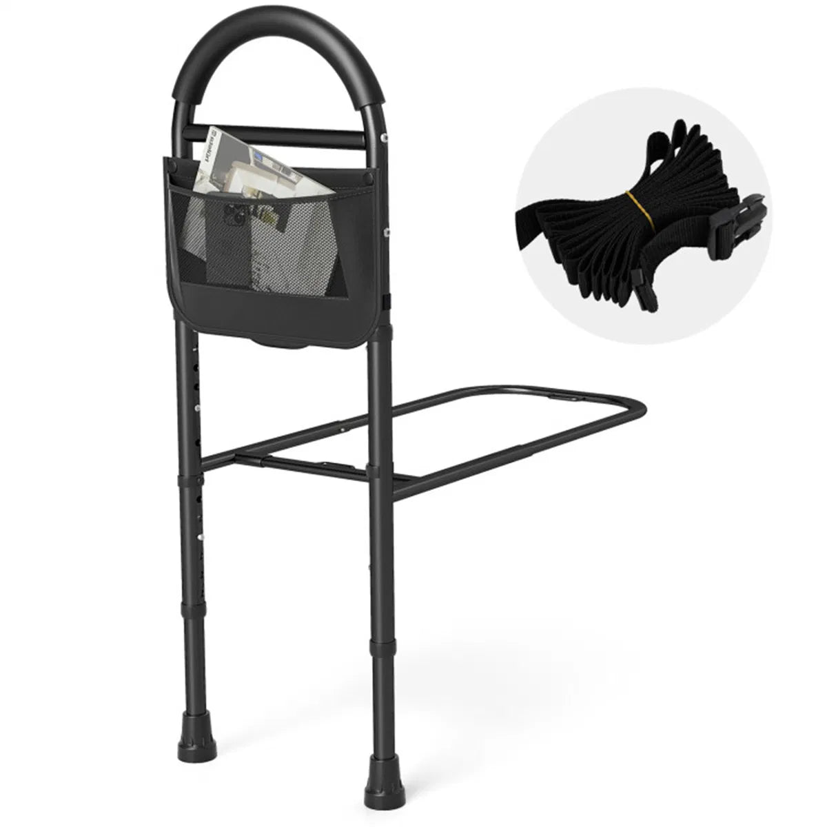 Height Adjustable Bed Assist Rail for Elderly Adults
