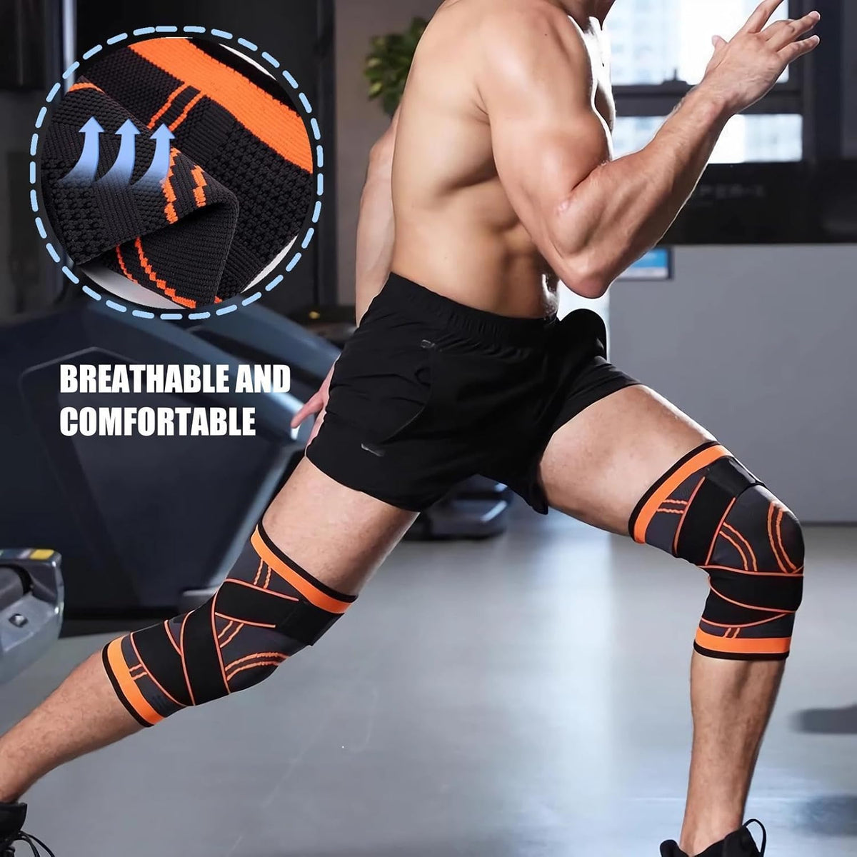 Adjustable Knee Support Wrap with Compression Straps, Unisex