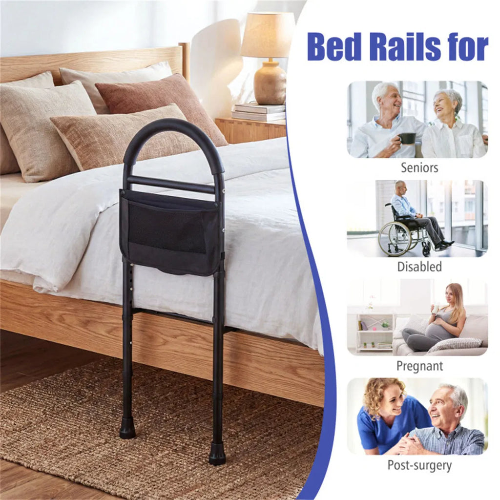 Height Adjustable Bed Assist Rail for Elderly Adults