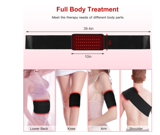 USB Red Light Heating Belt, Infrared Warm Wrap for Body