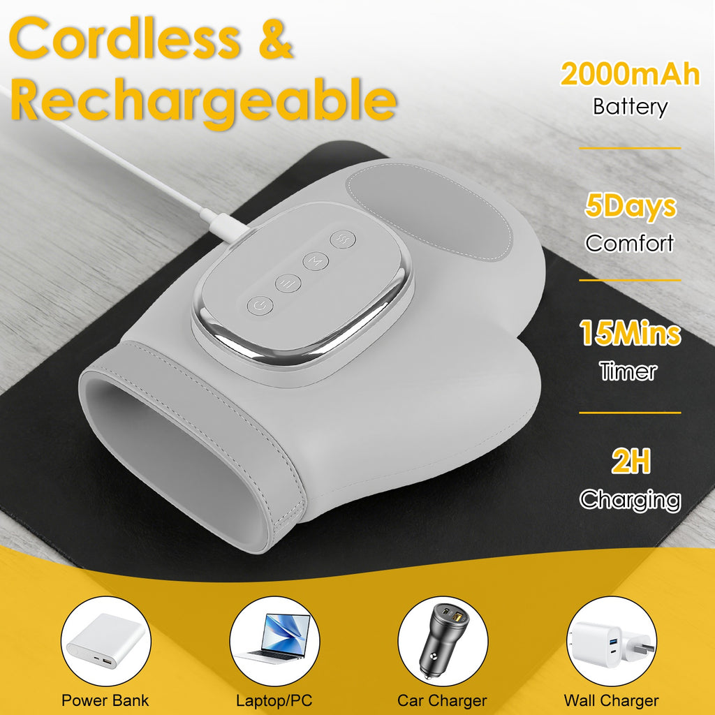 Heated Hand Massager with Compression, Cordless, 14 Airbags