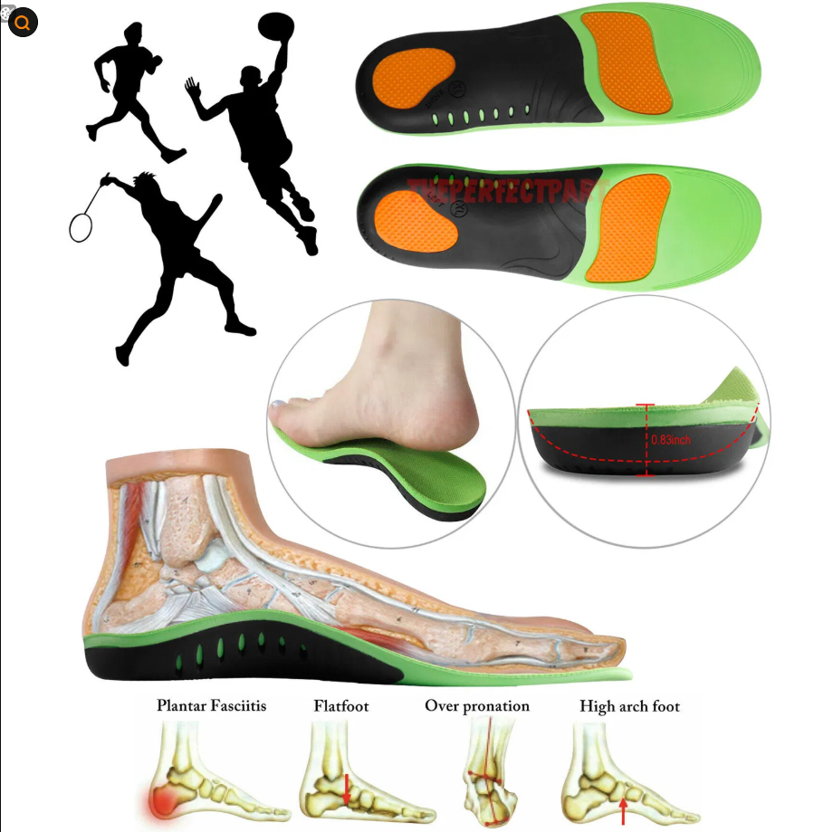 Orthotic Arch Support Insoles for Flat Feet and High Arches