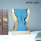 Cross Night Light, Resin Desk Decor with Glowing Light