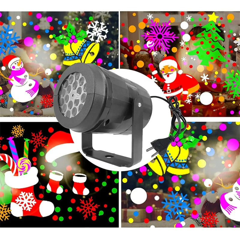 Christmas Projector Light, Rotating Snowflake LED Outdoor Decor