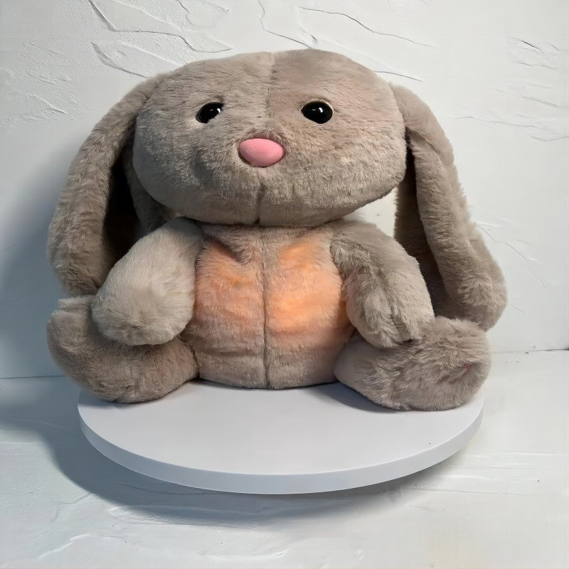Breathing Bunny Plush, Soothing Sensory Toy with Music