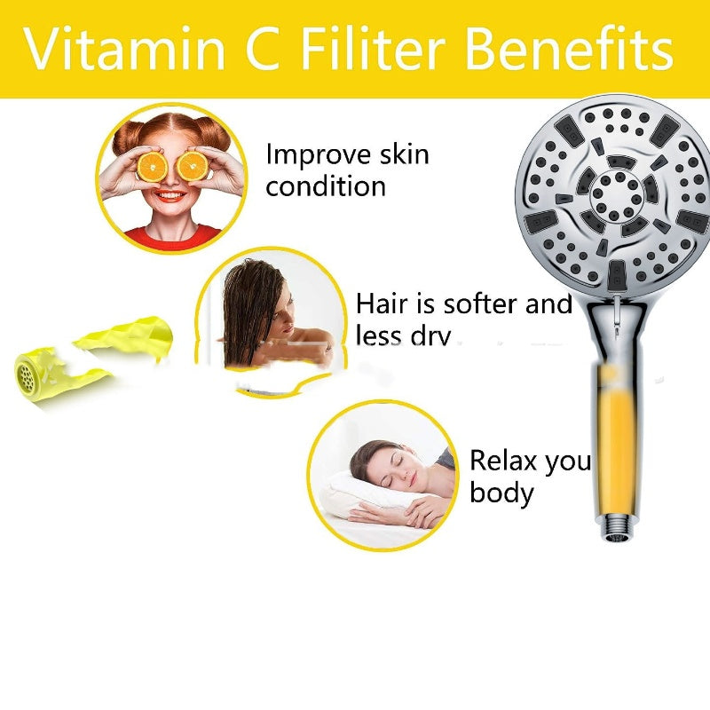 Vitamin C Filter Shower Head with Hose, Multi-Mode Spray