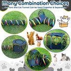 Portable Cat Enclosure, 7-in-1 Outdoor Catio with Tent & Tunnel