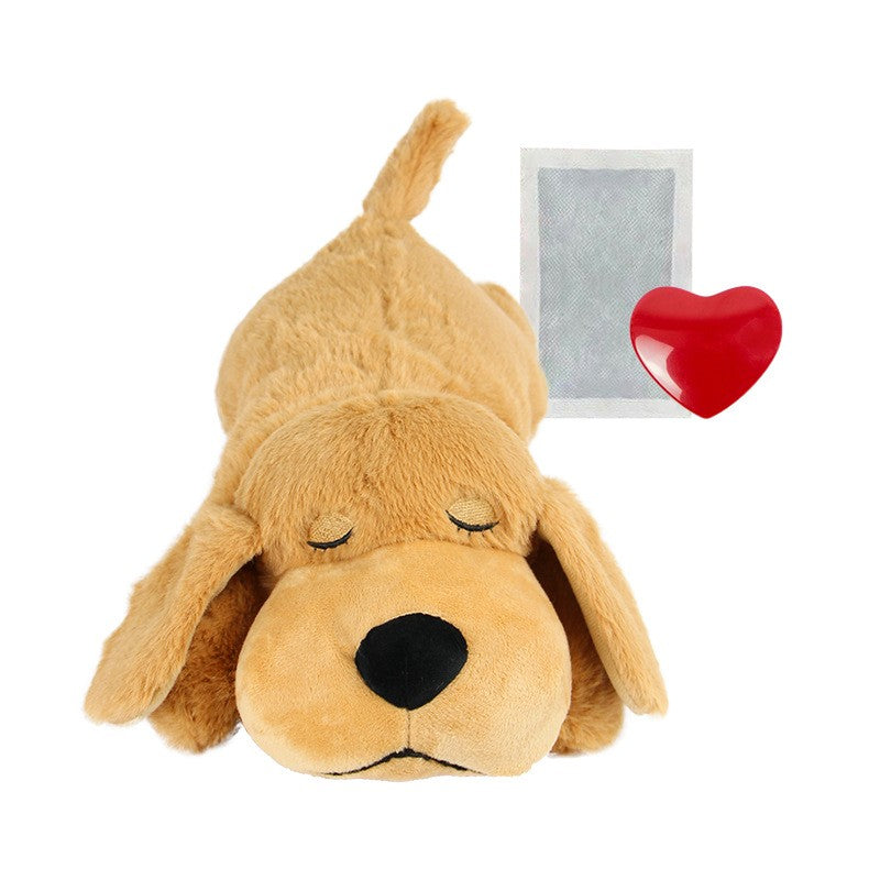 Heartbeat Plush Dog Toy, Sleep Buddy with Heartbeat