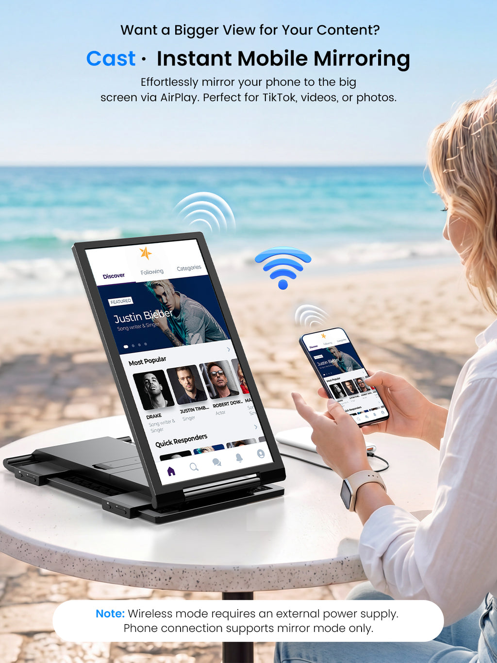UPERFECT 14 Inch Triple Portable Monitor, Laptop Screen Extender
