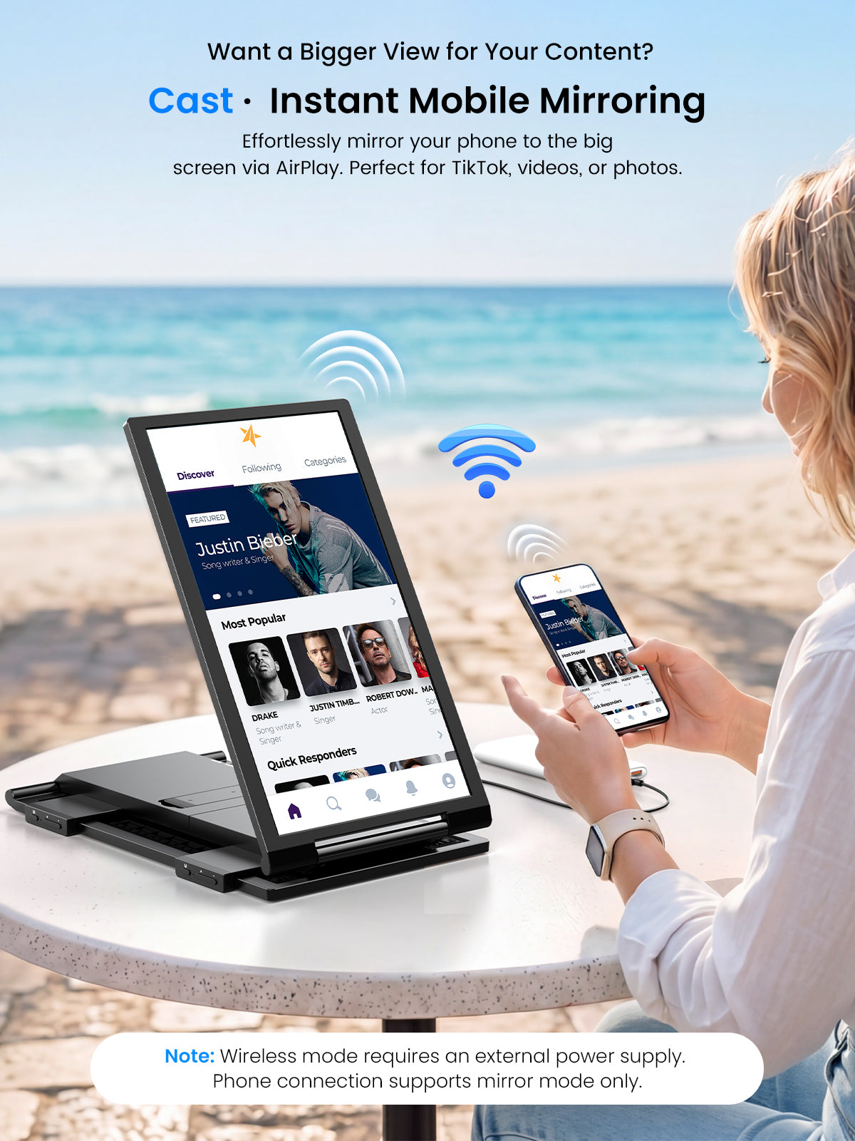 UPERFECT 14 Inch Triple Portable Monitor, Laptop Screen Extender