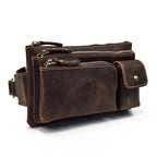 Men's Leather Waist Bag Crossbody Chest Bag