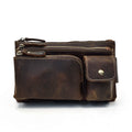 Men's Leather Waist Bag Crossbody Chest Bag