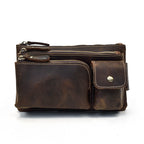 Men's Leather Waist Bag Crossbody Chest Bag