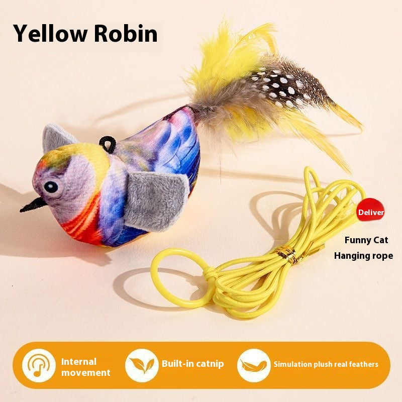 Chirping Bird Cat Toy, Hanging Door Swing Cat Teaser
