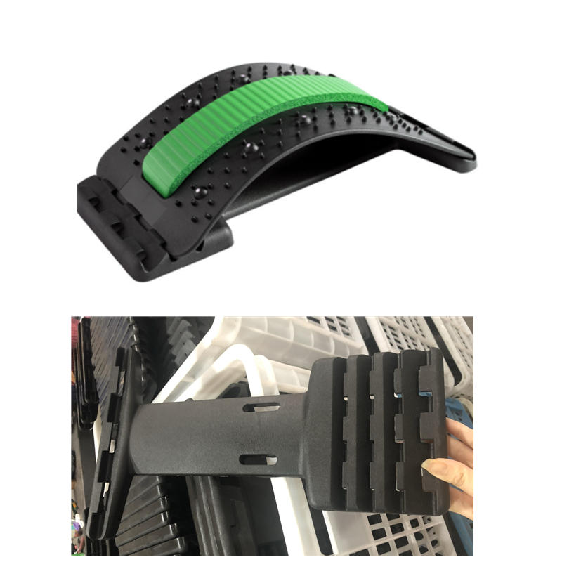 Adjustable Back Stretcher, Lumbar Back Cracker & Massager