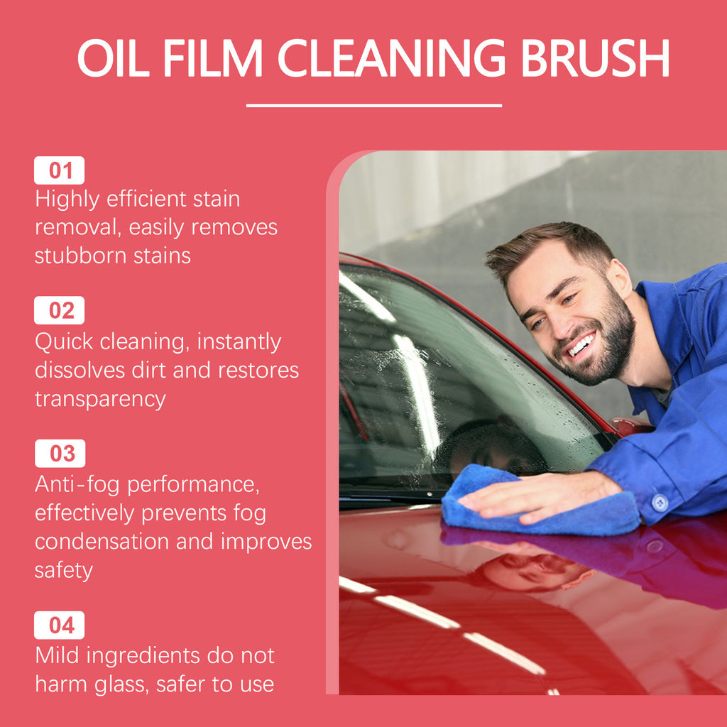 Car Glass Oil Film Cleaner Brush, Windshield Cleaner Tool