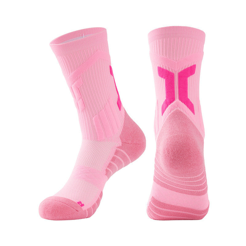 Thick Cushioned Crew Socks, High Top Terry Sole Sports Socks