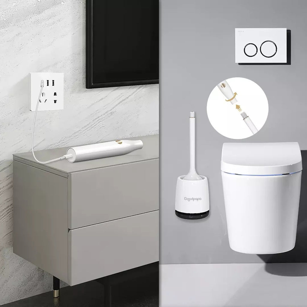 Wireless Electric Toilet Brush, Rechargeable Spinning Scrubber