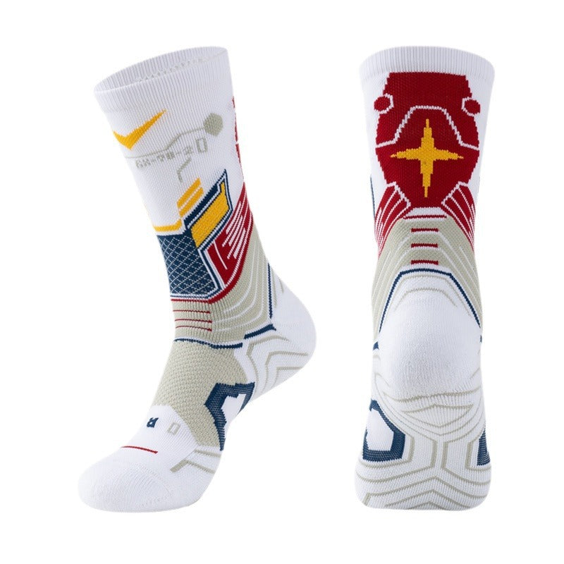 Thick Cushioned Crew Socks, High Top Terry Sole Sports Socks