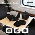 Travel Sleep Set: Memory Foam Neck Pillow and Eye Mask