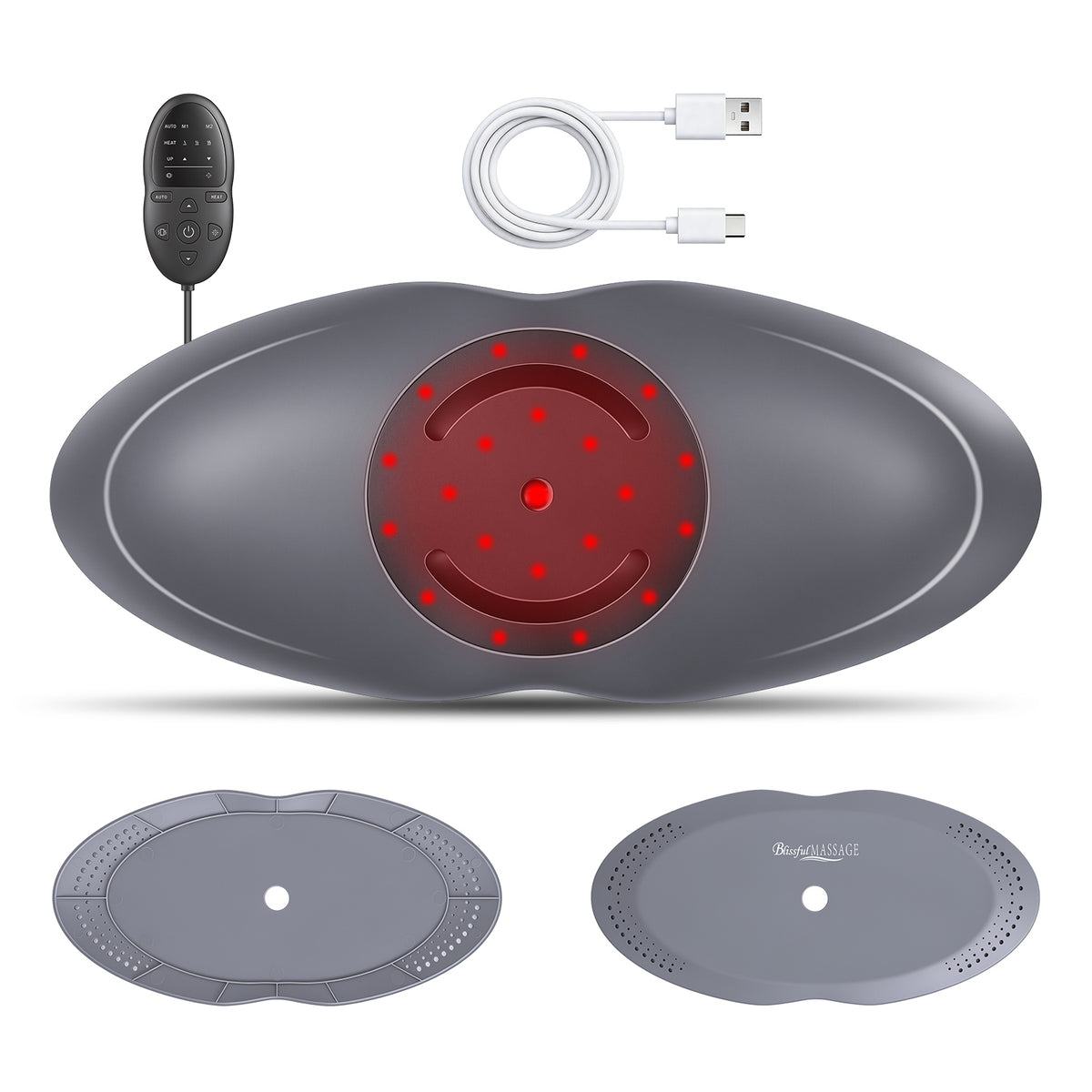 Electric Lumbar Back Stretcher with Air Lift, Heat & Vibration