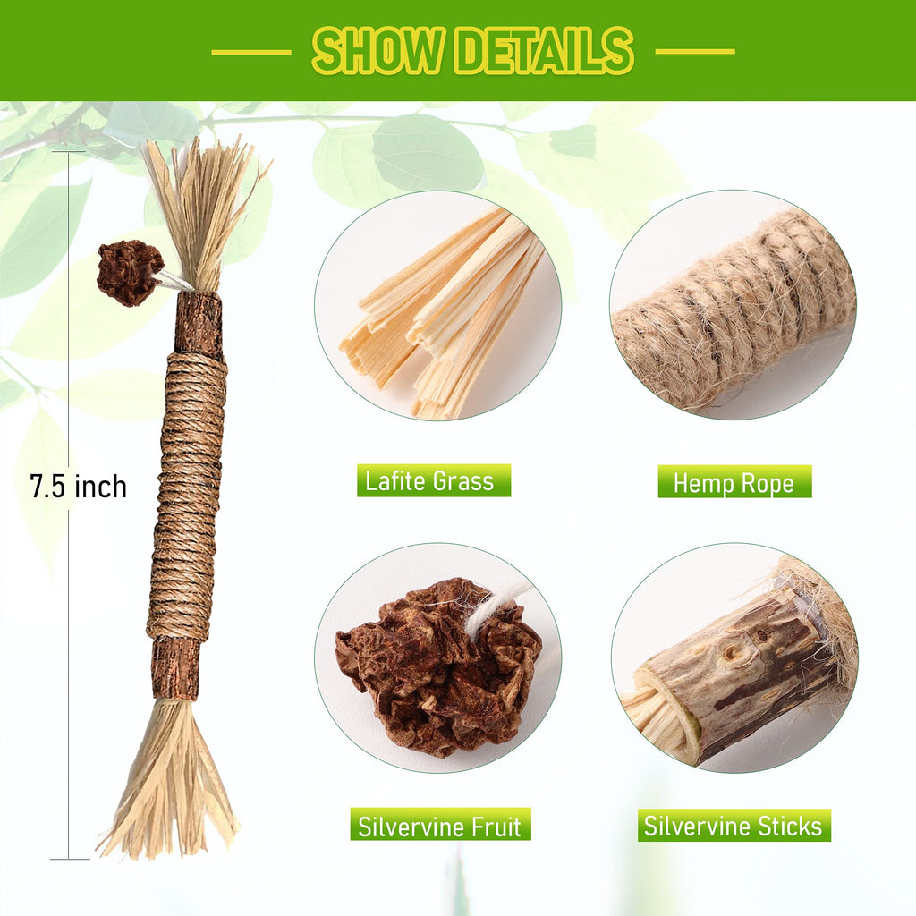 Silvervine Sticks Cat Chew Toys for Indoor Cats