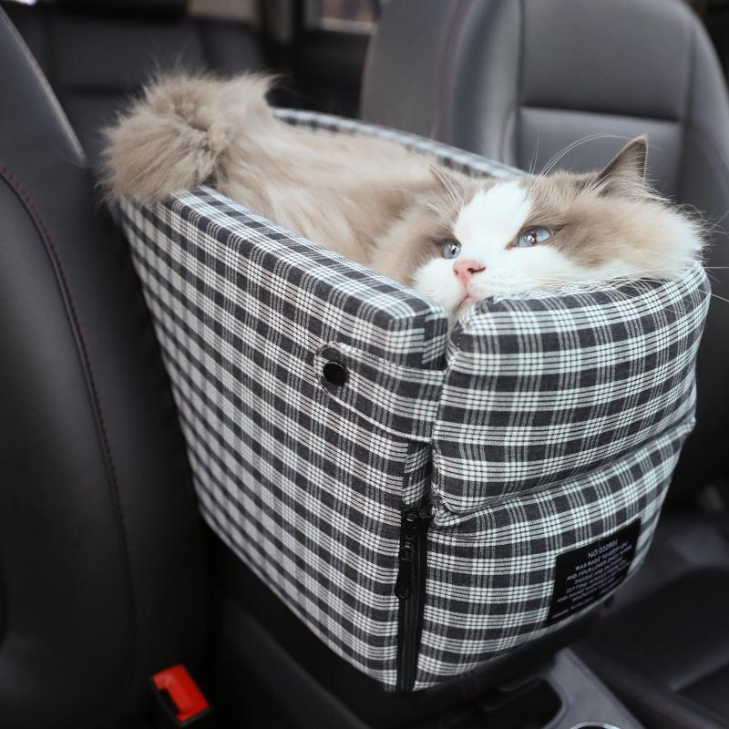 Car Armrest Pet Seat for Small Cats and Dogs, Nonslip