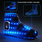 Red Light Heated Slippers, Rechargeable Foot Warmer Shoes