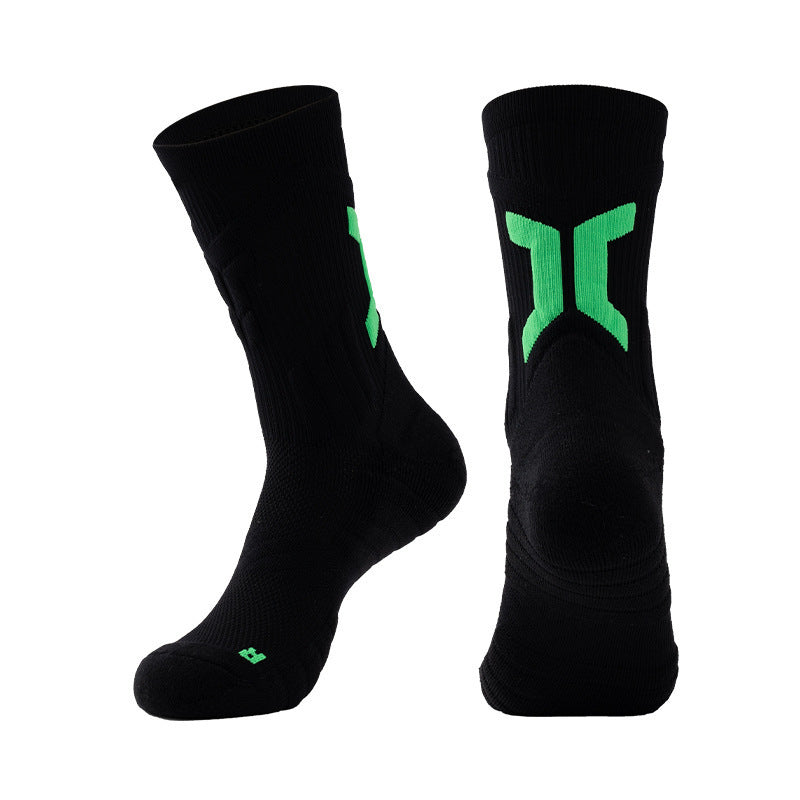 Thick Cushioned Crew Socks, High Top Terry Sole Sports Socks
