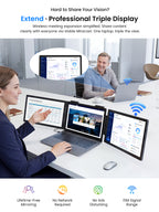 UPERFECT 14 Inch Triple Portable Monitor, Laptop Screen Extender